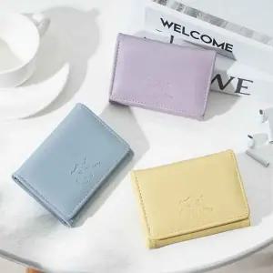 곰돌이 파스텔톤 미니 반지갑 카드 지폐 보관지갑