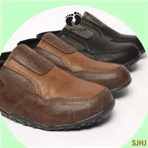 행텐 토크 남성 슬리퍼 / 블랙·진브라운 / 클래식한 디자인 / 막힌 앞코로 따뜻하게 / 편안한 착화감 / 실내·사무실·외출용 / 데일리 겨울 슬리퍼