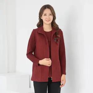 [모슬린]엄마옷 겉기모 긴팔티 조끼 앙상블세트 510FGH120 마담중년여성빅사이즈50대60대