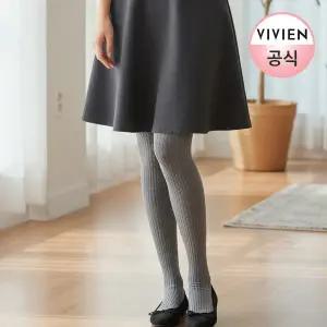 [비비안]코튼 골지타이즈 TS2032H_ML_(브라운라이트그레이)