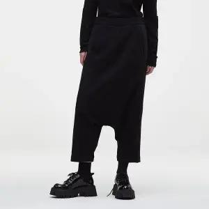 [DEMOO](센텀시티점)스트라이프 밴딩 배기 팬츠 블랙