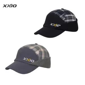 [젝시오] 방한모 귀달이모자 겨울 골프모자 남성용 체크무늬