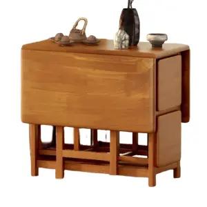 원목 접이식테이블 식탁 확장형 접이식 우드 바베큐 4인용 원형