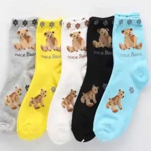 여자 케릭터 양말 여자면양말 중목삭스 패션중목양말