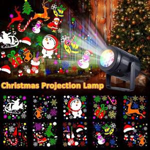 멀티 다이나믹 16 패턴 크리스마스 프로젝션 램프 회전 USB POWER C LED 요정 조명 아웃도어 무대  천장 장