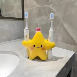 별 칫솔꽂이 2구 욕실 장식품 스타 치약보관통