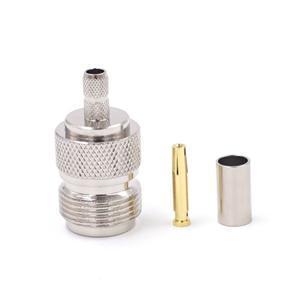 황동 N 타입 암 플러그 납땜 RF 동축 크림프, RG58 RG142 LMR195 케이블 스트레이트 커넥터용