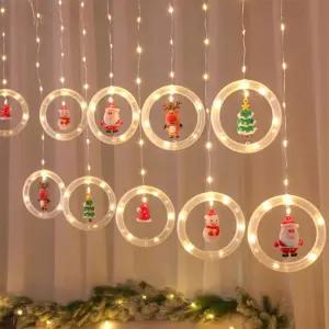 크리스마스 연말 분위기 커튼 창문장식 USB 줄 LED 전구 인테리어 3M