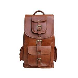 JAALD 18인치 빈티지 대학 노트북 풀 백팩 럭색 학교 가죽 S E 가방 데이팩 I 그레인