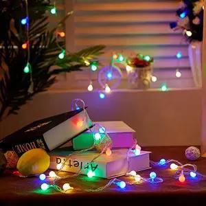 LED 컬러 앵두전구 40구 6m USB타입 크리스마스 무드등 트리전구 LED 앵두전구 캠핑전구