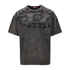 로고 프린트 크루넥 반팔 티셔츠 A19545 0HGBX 9XXA