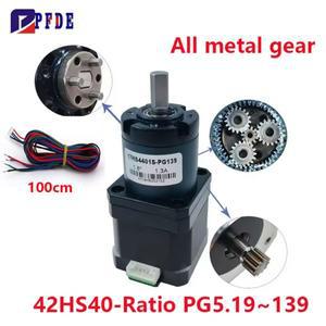 1PCS 42BYG 스테퍼 모터 본체 길이 40mm 비율 3.71:1 -139:1 NEMA17 유성 기어 감속기 스테핑 모터(기어박