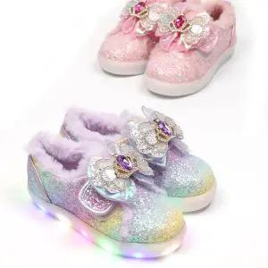 [보리보리/앙쥬]키즈운동화 여아 남아 초등 주니어 아동 겨울 mm물방울원반도 털운동화wd 150-200mm