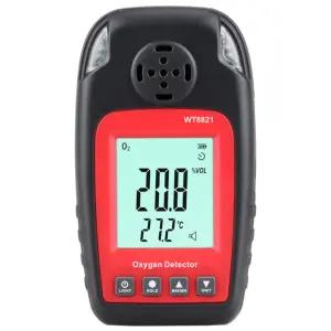 휴대용 산소 감지기 LCD 디스플레이 자동차 미니 O2 가스 온도 모니터 분석기 사운드 알람 부저 표시기