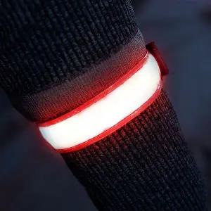 [하프클럽/]야간 스포츠 자전거 암밴드 라이트 후미등 레드B100
