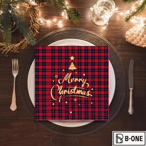 24개 이중층 크리스마스 냅킨, 테이블 장식 용품, 새해의 식탁 적합