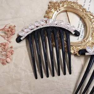 머리 진주 꽂이 왕관 뒤꽂이 머리장식 헤어장식