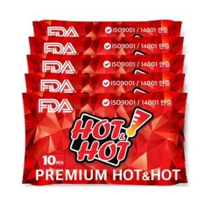 핫앤핫 핫팩 손난로 주머니 캠핑 레드 95g 10매입 X 5 BNS