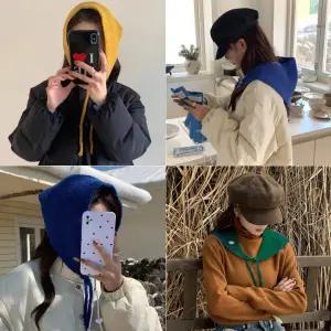 코티지코어 뜨개 헤어밴드 반다 두건 삼각커치프 프리미엄 악세사리 니트헤어커치프 신상 스카프 보넷 빈티