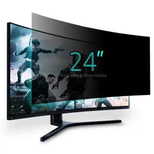 이젠뷰 24인치 모니터 보안 사생활보호필름 블루라이트차단 정보 컴퓨터화면보호기 보안기 커브드 와이드