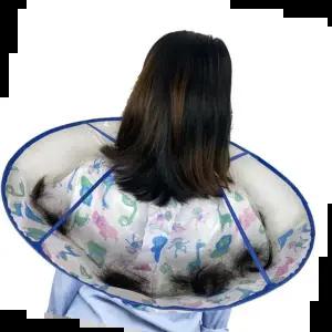 머리카락받침대 미용실 이발소 투명 머리카락 받침대 헤어컷 로브