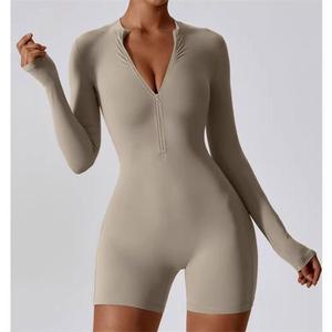 점프수트요가복 테스복 올인원 레깅스 메쉬 살구 여성용 요가복 올인원레깅스