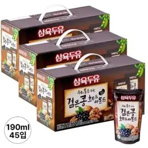 삼육두유 검은콩호두아몬드 190ml 파우치 45입