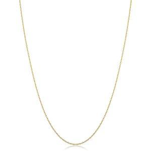 쿨쥬얼리 10k 옐로우 골드 로프 체인 거의 없는 목걸이(0.7mm, 0.9mm, 1mm 또는 1.3mm) - 얇고 가벼운 목걸