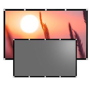 60-133인치, 안티라이트 스크린 접이식, 휴대 및 설치가 용이하며, 낮에도 시청 가능