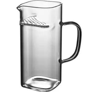 거름망 일체형 유리컵 필터컵 200ML 사각 차머그잔 400ml