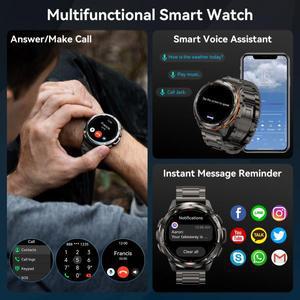 2025 오리지널 KOSPET TANK T3 울트라 GPS 스마트 워치 남성용 Smartwatch 방수 5ATM IP69K 470mAh AMOLED