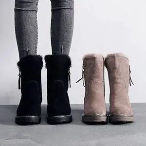 [RG566OP1]여자 겨울용 방한화 미들 부츠 스웨이드 신발