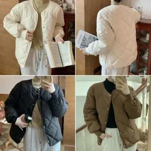 퀼팅 누빔 경량패딩 여성 여자 가을 겨울 보온 깔깔이 방한 범퍼 외투 자켓