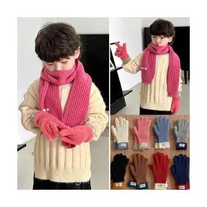 초등학생 털장갑 손가락장갑 니트 스마트폰 터치 핑거홀 남아 여아 생일 겨울 크리스마스 선물