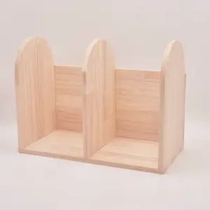 라운드 두칸 책꽂이(대) DIY KIT 소나무 만들기재료 에셀나무 목공체험 수업