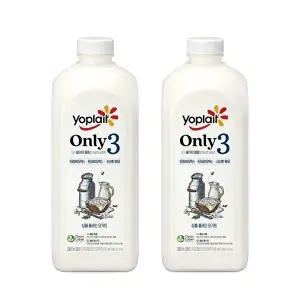 [빙그레]빙그레 요플레 Only3 플레인 요거트 대용량 1.8L 2병