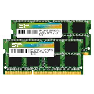 실리콘 파워 DDR3L 16GB (2x8GB) RAM 1600MHz (PC3 12800) 204 핀 CL11 1.35V 비 ECC 언버퍼링 SODIMM 노트북 메모리 모듈 업그레이드