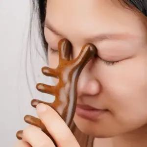 [셀러에이드]원목 두피 마사지기 마사지 얼굴 관리 괄사 미니 마사지툴