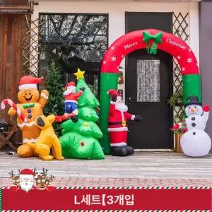 크마스 대형 풍선 산타 트리 눈사람 장식 파티 분위기 연출