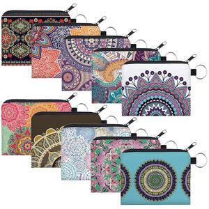 Deanfun 여성용 동전 지갑 10팩 내부 미니 교환 지퍼 벌크 열쇠고리 귀여운 탐폰 홀더 -2