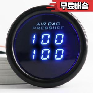 06M NPT18 디지털 듀얼 에어 프레셔 게이지 LED 디스플레이 및 스크린 12V 차량에 호환