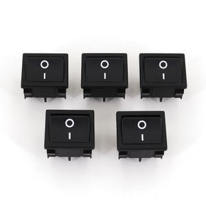 5피스 RLEIL RL3-2 4Pin ON-OFF DPST 미니 소형 로커 스위치 24x21mm 10A/125VAC 6A/250VAC