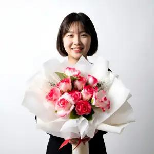 비누꽃다발 졸업식 꽃다발 이벤트 기념일 축하꽃 졸업선물 비누꽃 레드장미 10송이