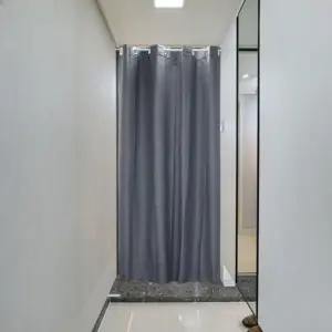 냉기차단 현관 중문커튼 공간분리 가림막 암막 아일렛형 압축봉설치 150x235cm