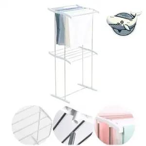 수납형 2단 빨래 건조대 실내용 공간 절약 베란다빨래건조대 접이빨래건조대