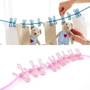 이동식 세트 야외 집게 캠핑 빨레줄 휴대용 빨래줄 빨래줄집게세트 다용도빨래줄