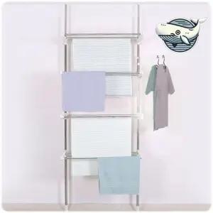 공간 절약 접이식 빨래건조대 4단 소형 세탁물 베란다빨래건조대 접이빨래건조대