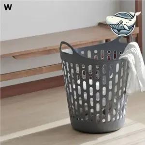 원형 세탁바구니 메쉬 수납정리함 가정용 편리한 손잡이바구니 .손잡이빨래바구니 빨래