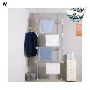 다용도 접이식 빨래건조대 4단 공간 절약형 기둥식빨래건조대 이동접이식스텐건조대