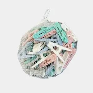 대용량 알뜰 빨래집게 50개입 176-50P 주머니빨래집개 고리집게 집게걸이 집게고리